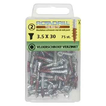 ROTADRILL vloerschroef platkop verzinkt 5,0x30 mm (75 stuks)