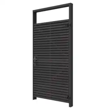 Tuinpoort pakket Andalusië hout horizontaal zwart 5 x 99 x 178 cm
