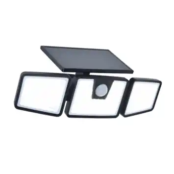 LUTEC wandlamp Briti Solar zwart 6W met bewegingssensor