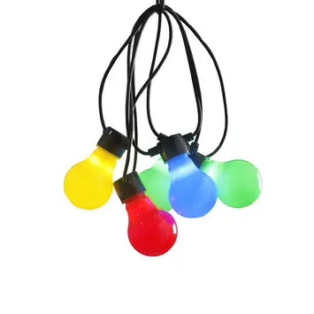 Konstsmide feestverlichting lichtsnoer 10 LED lampen multicolor 4,5 m