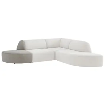 Modulaire bank Lieve eindstuk hoek links klein model taupe stof