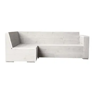Hoekbank Engelburg wit steigerhout