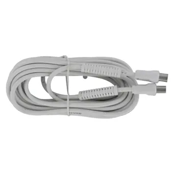 Q-Link coax kabel 3CV2 HF 5 meter stekker recht wit