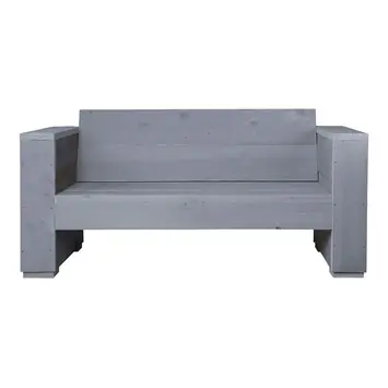 Loungebank Marlind 150 cm grijs steigerhout