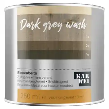 KARWEI binnenbeits transparant dark grey wash 250 ml