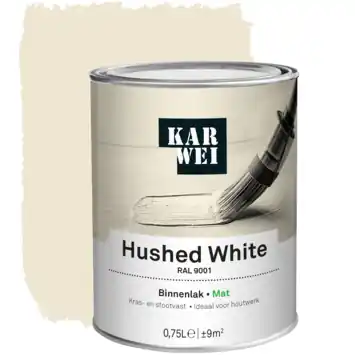 KARWEI binnenlak mat RAL 9001 hushed white 750 ml