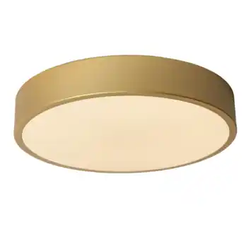 Lucide UNAR plafonnière 30 cm met 3 StepDim mat goud/Messing