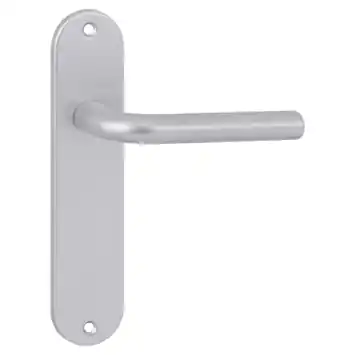 OK deurkruk set ovaal blind schild aluminium