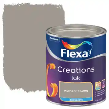 Flexa Creations binnenlak zijdeglans authentic grey 750 ml