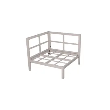 Palletbank Dune 84 cm beige aluminium hoek