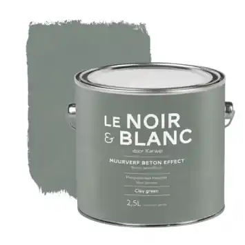 Le Noir & Blanc muurverf betoneffect clay green 2,5 liter