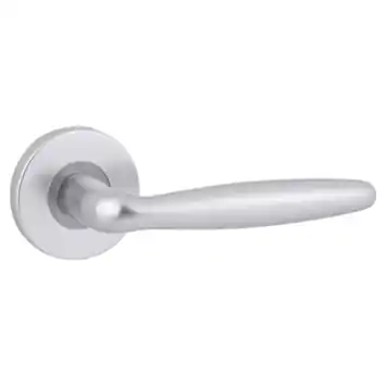 Karwei deurkruk set Antonio rond rozet aluminium