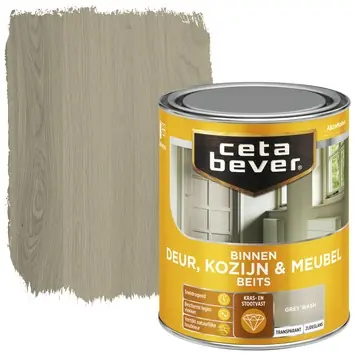 CetaBever Deur, Kozijn & Meubelbeits zijdeglans transparant grey wash 750 ml