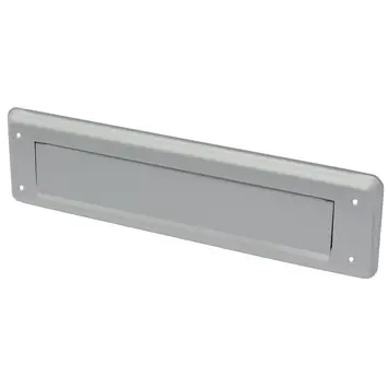 Handson brievenbusklep met borstel aluminium