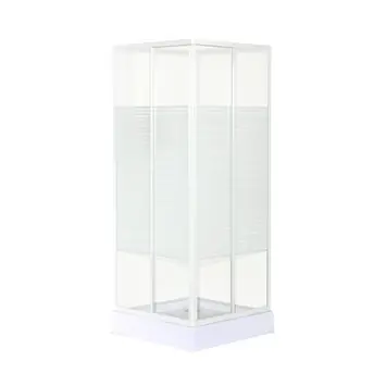 OK douchecabine met hoekinstap 90x90x185 cm wit