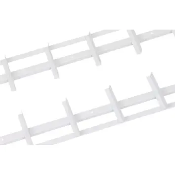 Draaibare lamelgeleider wit RVS 96 cm 2 stuks