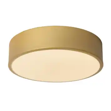 Lucide UNAR plafonnière Ø 20 cm LED dimb. 2700K 3 StepDim mat goud / Messing