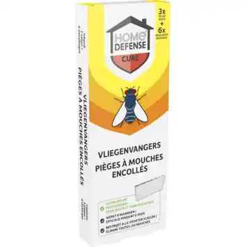 HOME DEFENSE® vliegenvangers 3 vallen met 6 navullingen