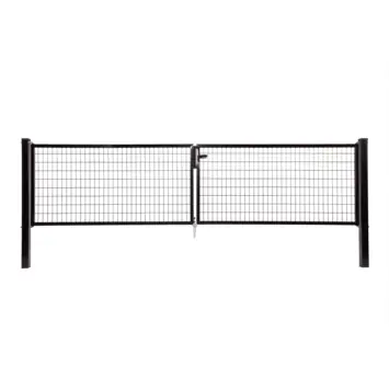 Giardino dubbele tuinpoort Napoli RAL 9005 zwart 150 x 300 cm (2 x 150 cm)
