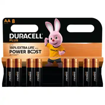 Duracell Batterij AA Alkaline Plus Power Boost 8 stuks