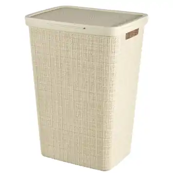 Curver Jute Wasmand met deksel 58L - Offwhite