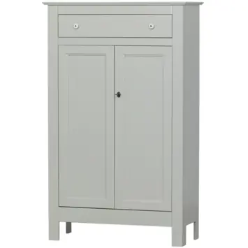 WOOOD meidenkast Eva mist grijs grenenhout 150 x 93 x 40 cm