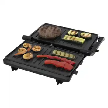 Inventum CG616 Contactgrill – 23,5x14,5 cm – 750W – RVS/Zwart