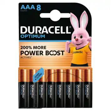 Duracell Batterij AAA Alkaline Optimum 8 stuks
