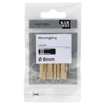 KARWEI Messingplug 8x25mm 4ST