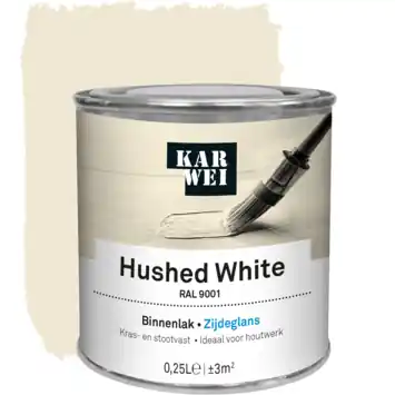 KARWEI binnenlak mat RAL 9001 hushed white 250 ml