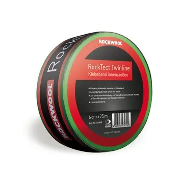Rockwool Rocktect twinline tape voor isolatiefolie 60mm, 25m rol