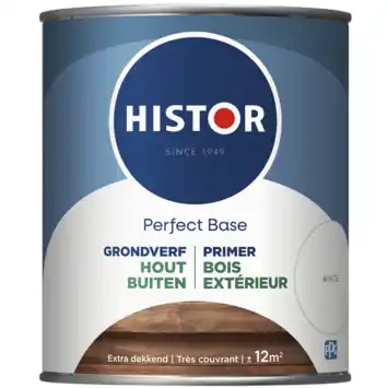 Histor Perfect Base grondverf buiten hout wit 750 ml