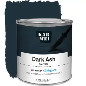 KARWEI binnenlak zijdeglans RAL 7016 dark ash 250 ml