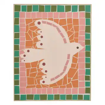Muurdecoratie beige FSC Mix - l40xb50xh3cm