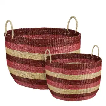 Opbergmand roze - h49xd53cm