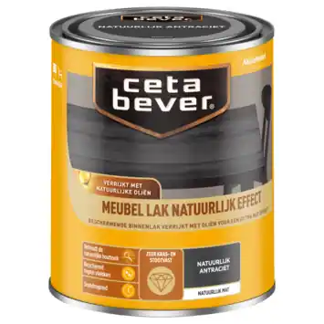 CetaBever Meubellak Natuurlijk Effect antraciet 750 ml