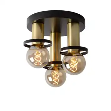 Lucide plafonnière Anaka 3x60W zwart
