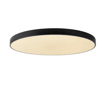 Lucide UNAR plafonnière Ø 80 cm LED dimb. 2700K 3 StepDim Zwart