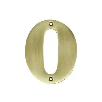 Huiscijfer 0 brons glad