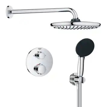 Grohe Precision Thermostat Perfect inbouw douchesysteem met Vitalio Comfort 250 hoofddouche rond Chroom