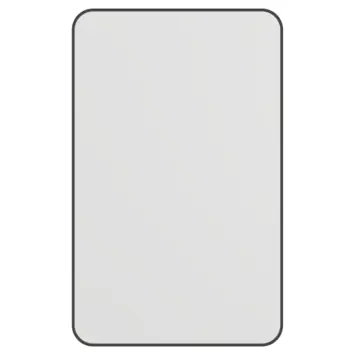 Haceka badkamerspiegel Deco mat zwart 80 x 55 cm rechthoek afgeronde hoeken