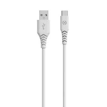 Celly Planet USB-A > USB-C kabel wit 1,5 meter