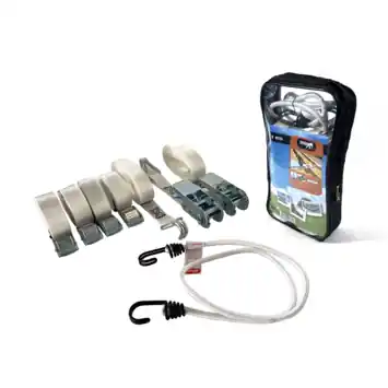 Jumbo spanbanden/snelbinders set - wit - 7 stuks