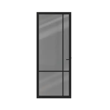 Lundia binnendeur Lumen En 1E04 rook glas zwart gegrondverfd opdek links 88 x 231,5 cm inclusief deurbeslag Aido