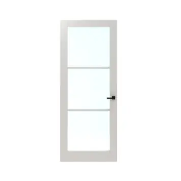 Lundia binnendeur Frama Tre 2C01 blank glas wit gegrondverfd opdek rechts 83 x 201,5 cm