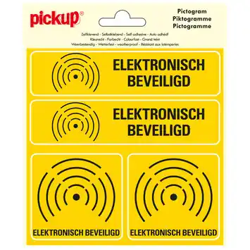 Pickup Pictogram Vinyl 15x15cm 4 op 1 Electronisch beveiligd