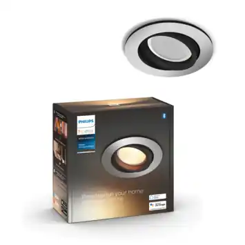 Philips Hue inbouwspot Miliskin aluminium - warm tot koelwit licht 4.2W - 1 spot