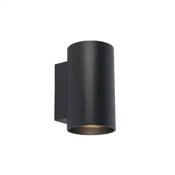 QAZQA wandlamp up down Sandy 2-lichts 50W  GU10 zwart metaal