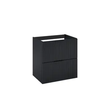Atlantic wastafelonderkast Raff zwart ribbelfront 60 x 45,2 x 63,5 cm