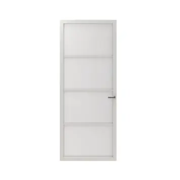 Lundia binnendeur Lumen En 2D03 mat glas wit gegrondverfd opdek rechts 93 x 231,5 cm inclusief deurbeslag Tord